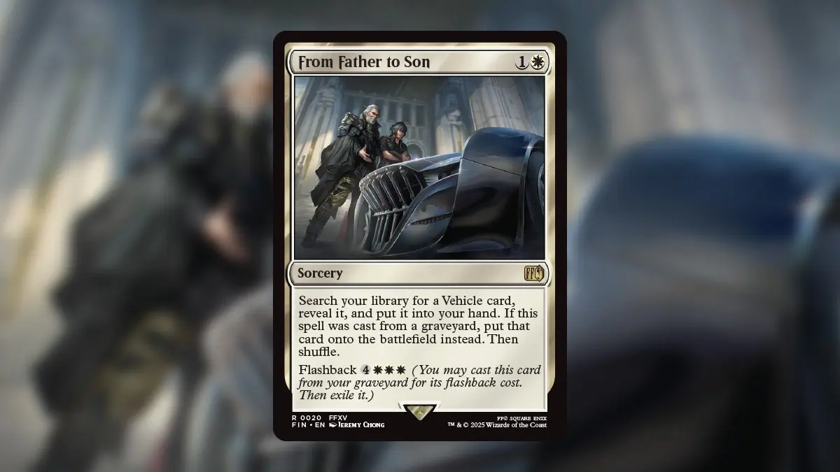 Magic The Gathering x Final Fantasy card previewFrom Father to Son |  GosuGamers