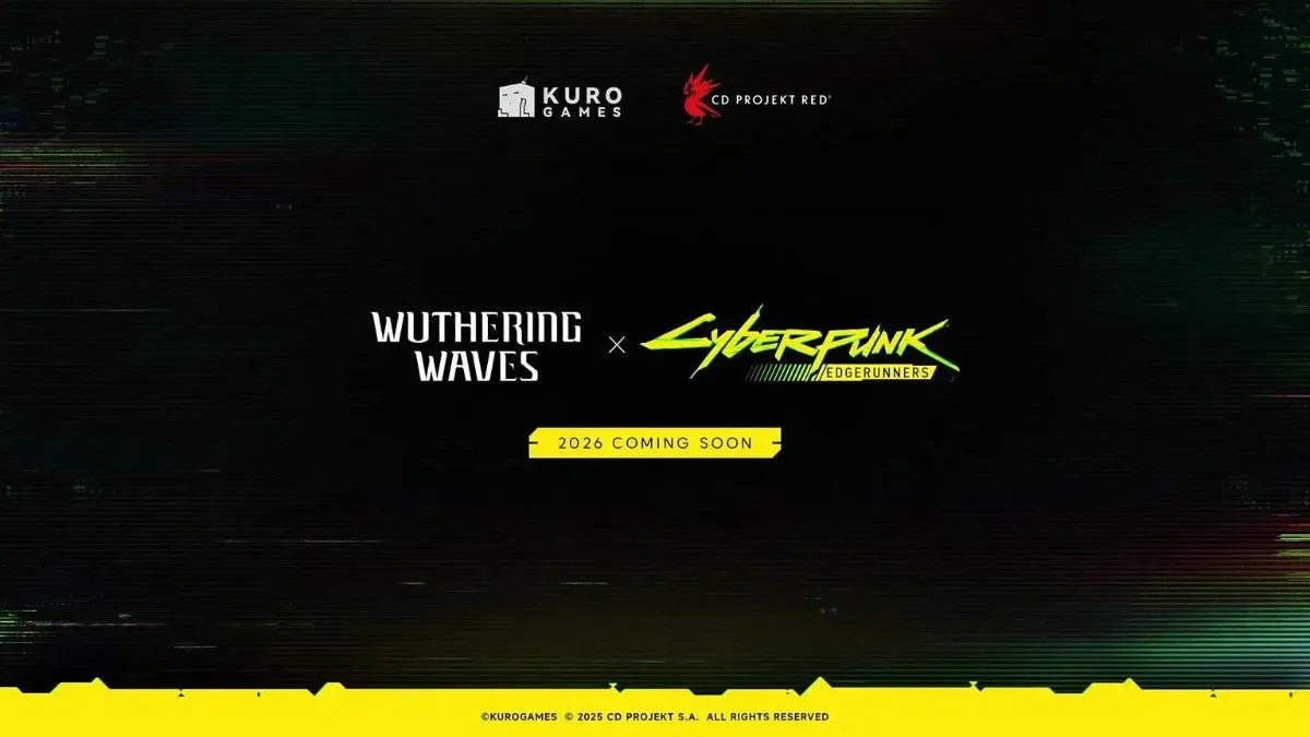 Official Wuthering Waves x Cyberpunk collaboration image.