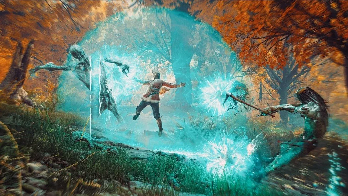 Gameplay screenshot from Banishers: Ghosts of New Eden.