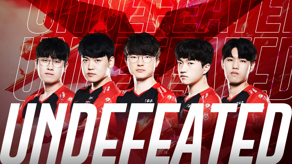 lck spring split t1 undefeated