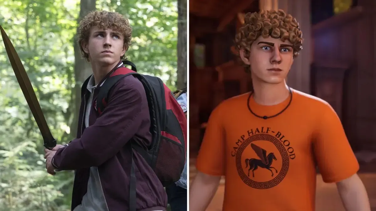Percy Jackson in the Disney+ series versus Fortnite.