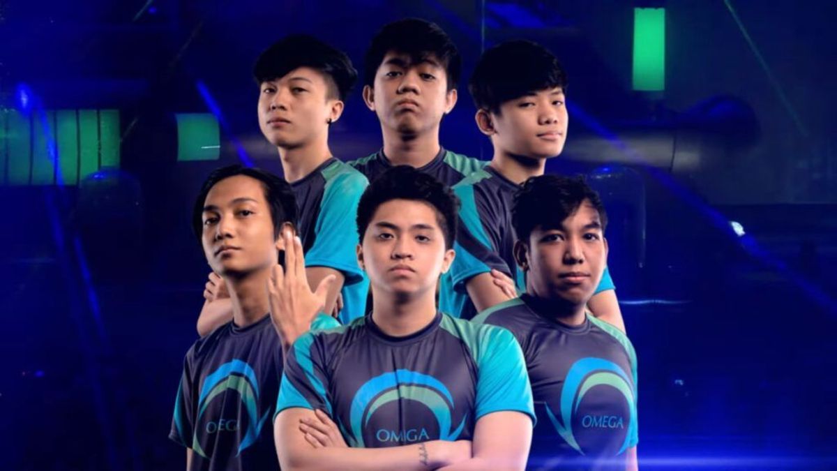 Omega Esports six players with arms crossed