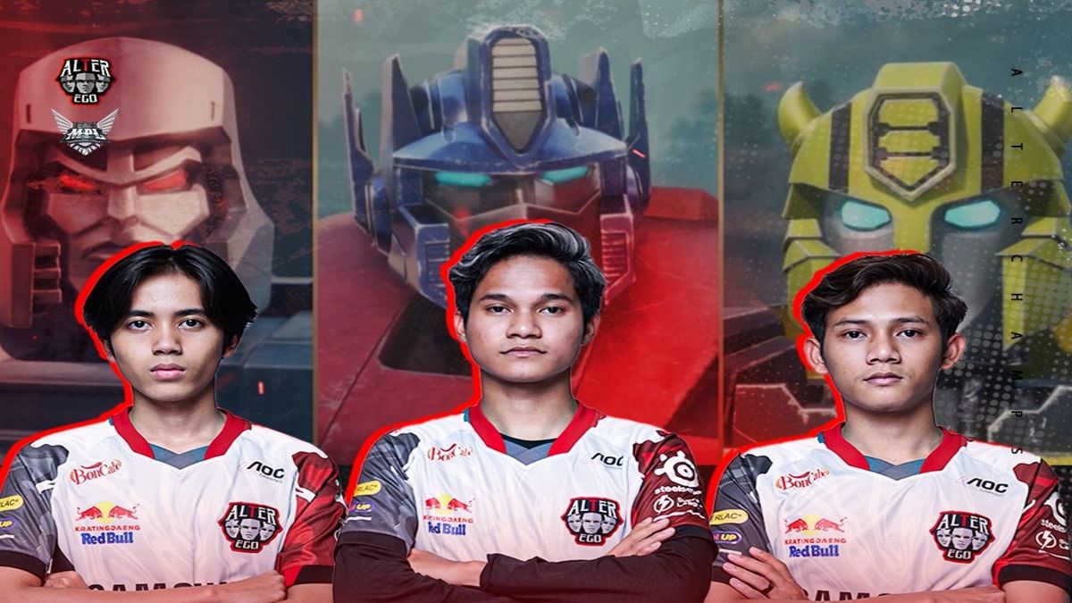 Alter Ego players with Transformers behind them