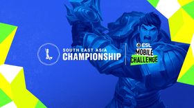 Wild Rift SEA Championship with Garen in the background
