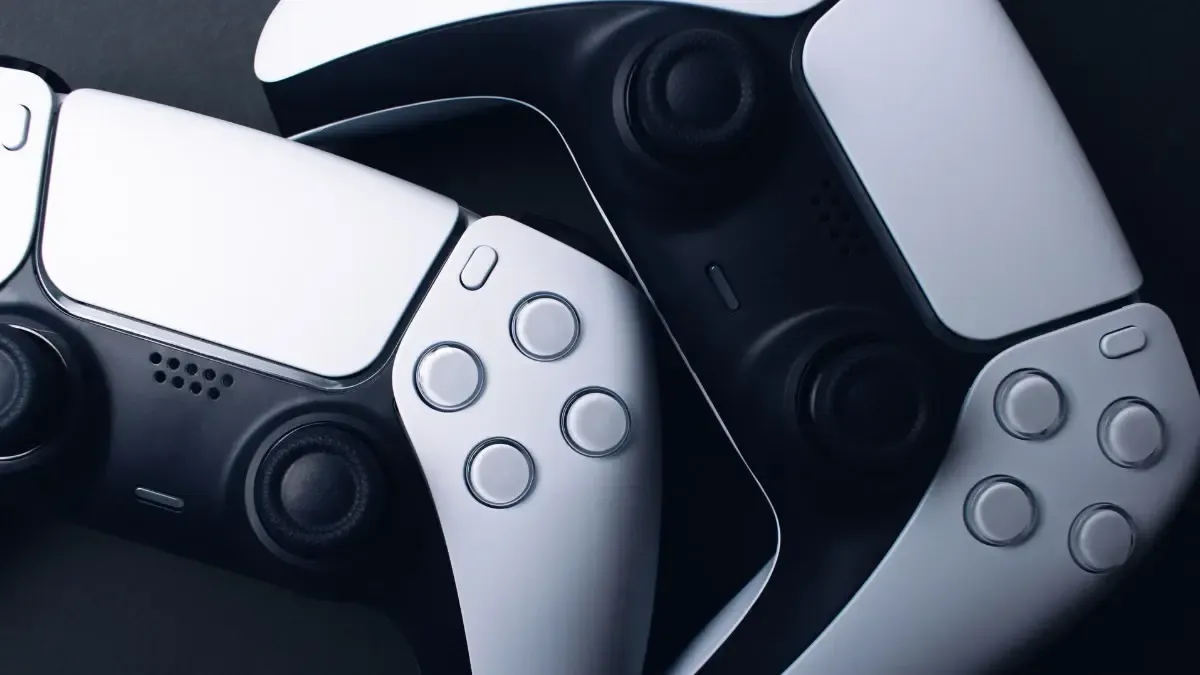 Two PlayStation 5 DualSense controllers