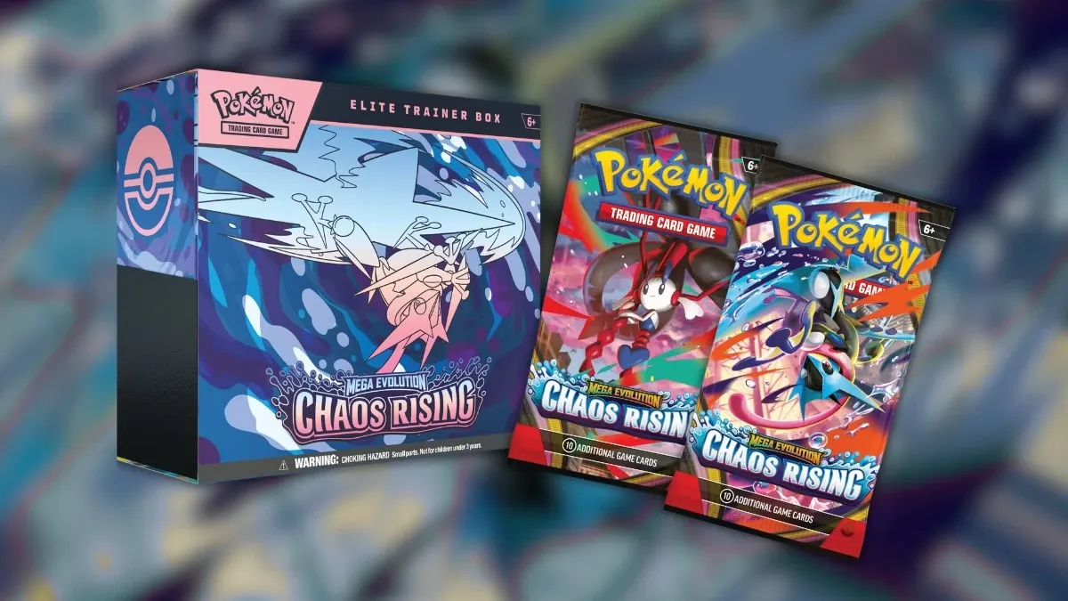 Pokémon TCG Mega Evolution Chaos Rising - booster pack and Elite Trainer Box