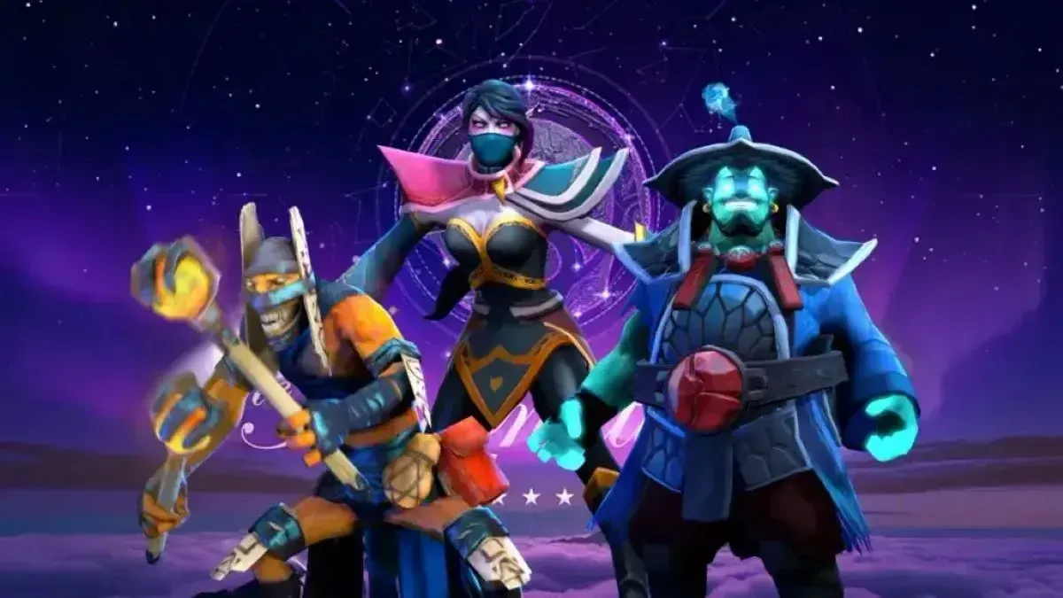 Hình ảnh các tướng Dota 2 gồm Shadow Shaman, Templar Assassin và Storm Spirit.