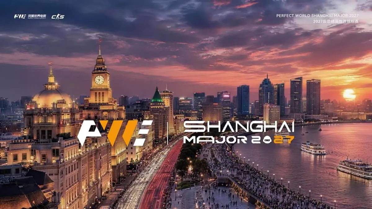 Key art for the CS2 Perfect World Shanghai Major 2027.