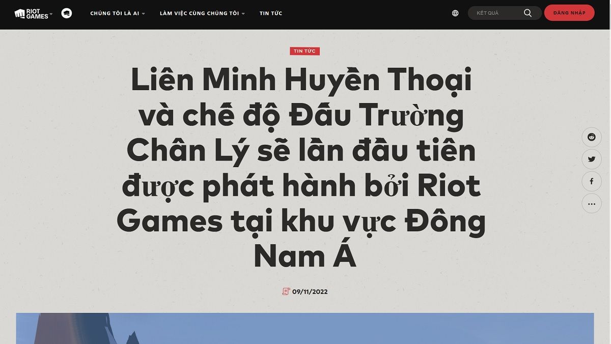 LMHT: Riot Games sẽ phát hành LMHT tại Việt Nam