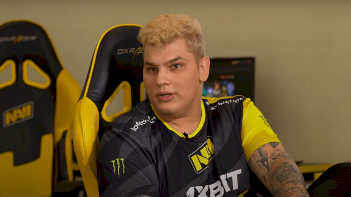 Dota 2 player Iceberg in a NAVI t-shirt