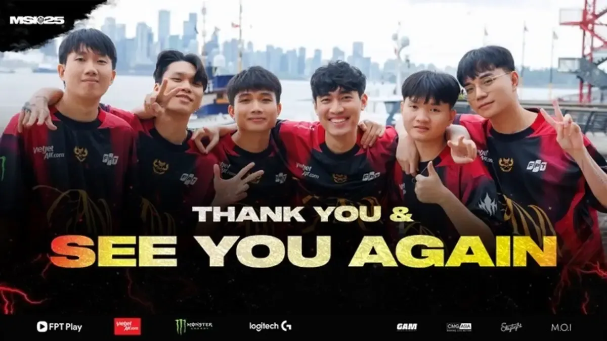 Hành trình của đại diện VCS - GAM Esports tại MSI 2025 đã khép lại sau loạt trận nghẹt thở trước G2 Esports.
