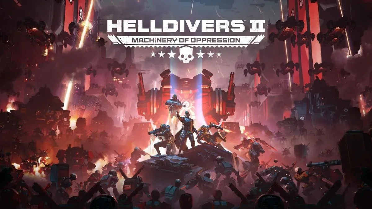 Helldivers 2 Machinery of Oppression featured poster.