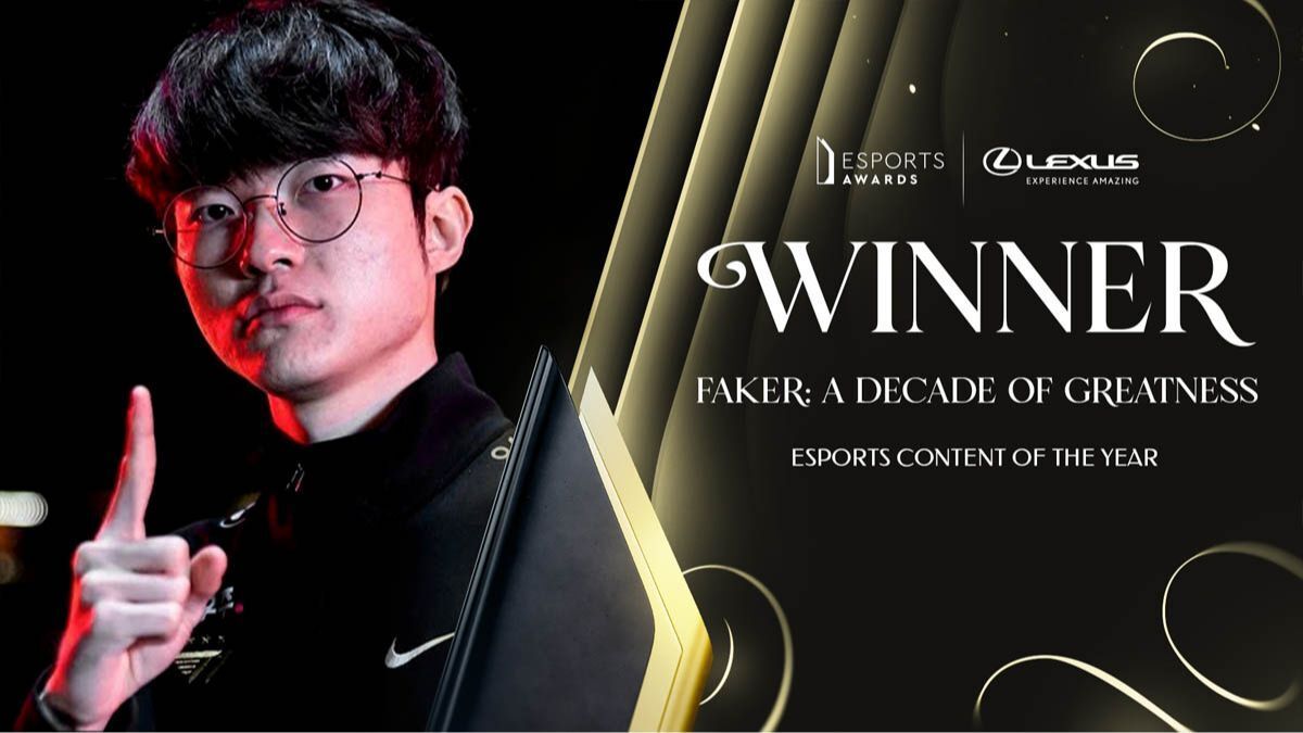 Faker giành được nhiều giải thưởng tại lễ trao giải Esports Awards 2023