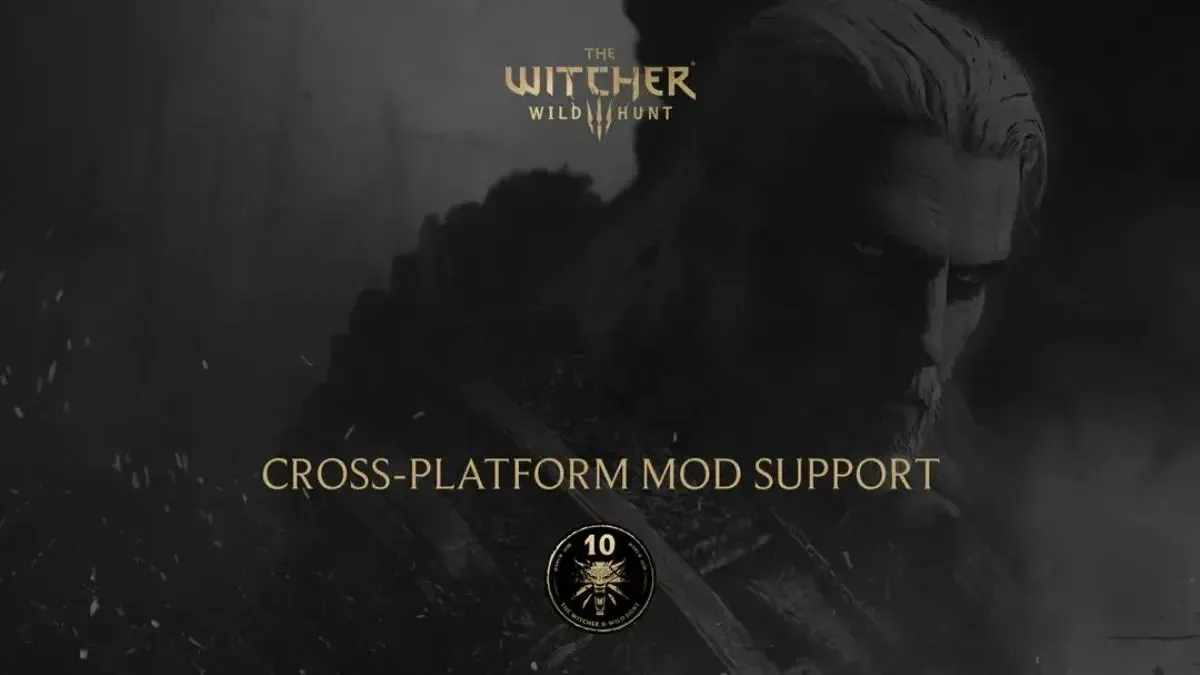 An image of The Witcher 3 cross-platform mod support poster