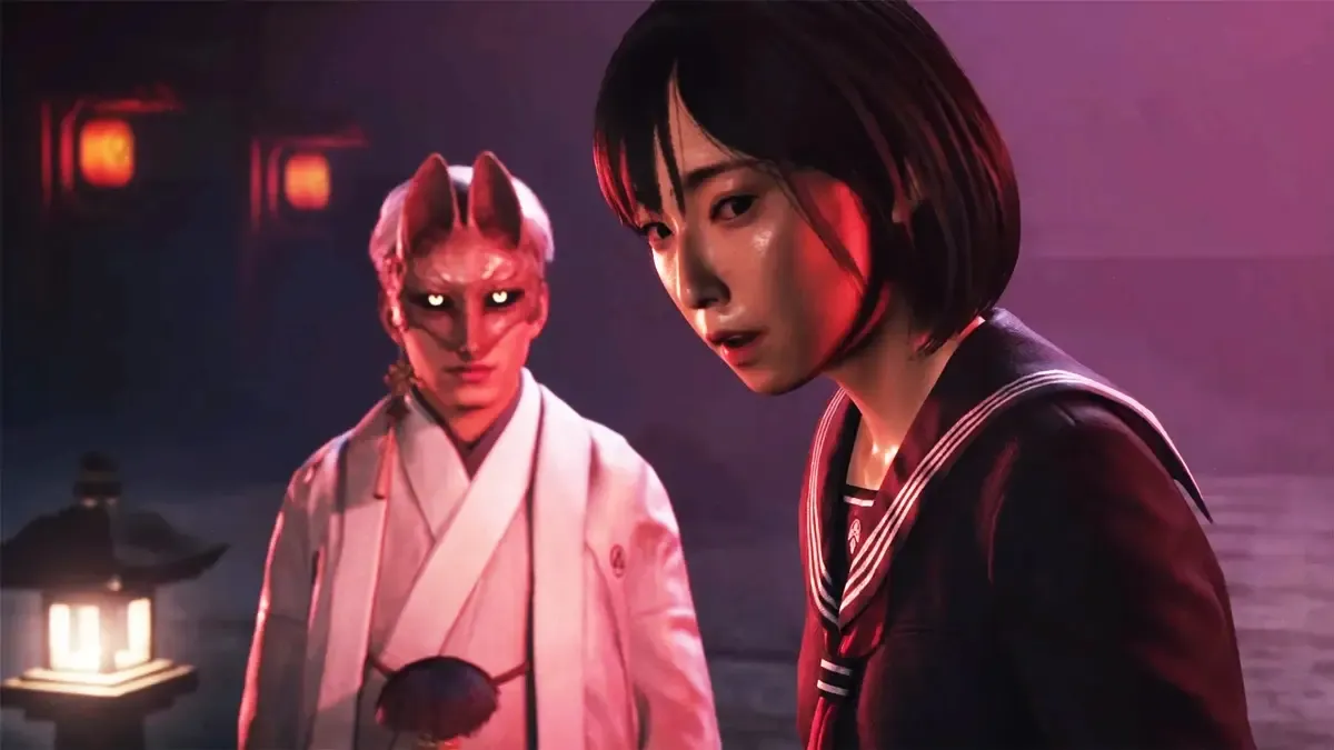 Silent Hill f's protagonist Hinako and the mysterious fox demon.