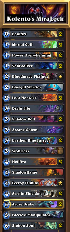 kolento miracle warlock guide decklist