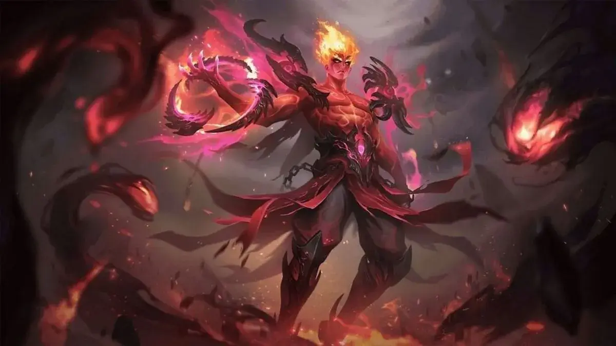 Image of Valir's Infernal Blaze skin from MLBB