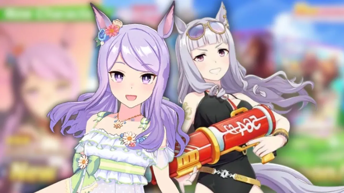 An image of Mejiro McQueen and Gold Ship Summer alts