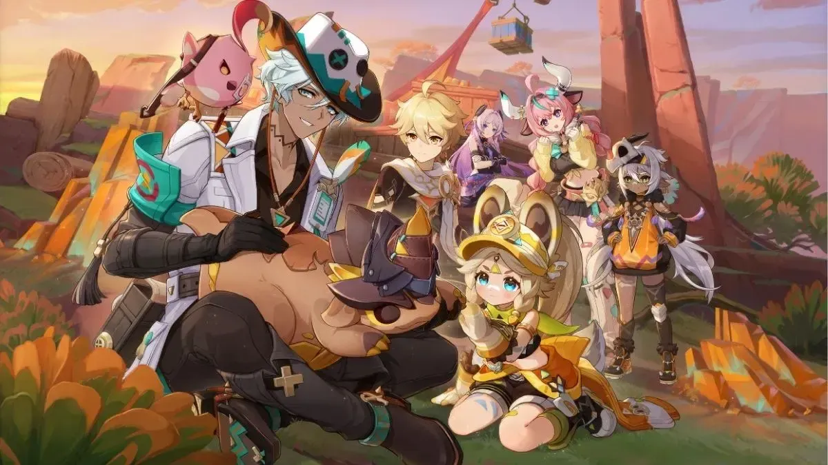 Image is of Ifa, Traveller, Kachina, and other Natlan characters.