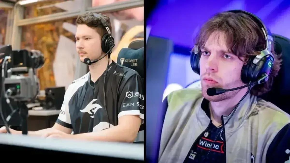 Hình ảnh của Puppey từ Team Secret và Seleri từ MOUZ.