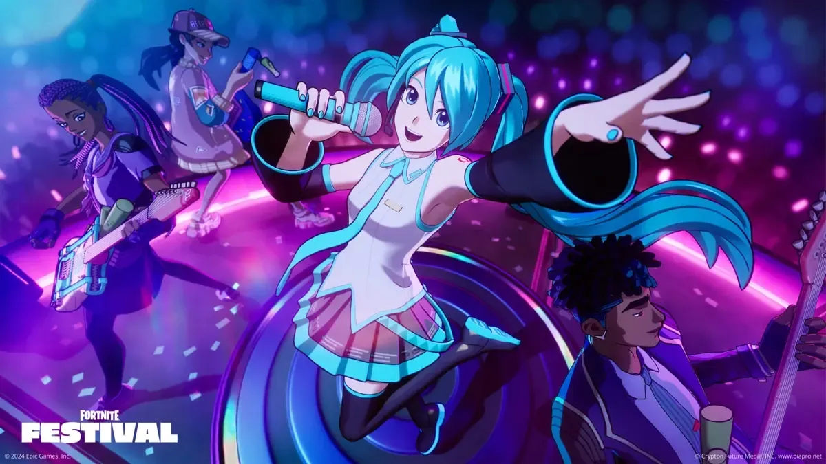 Hatsune Miku officially arrives in Fortnite with Godzilla in tow