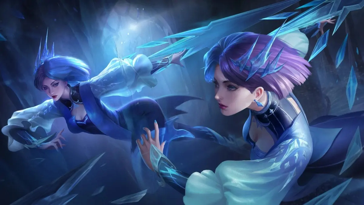 Image of Jing in her Ethereal Ice Blade skin