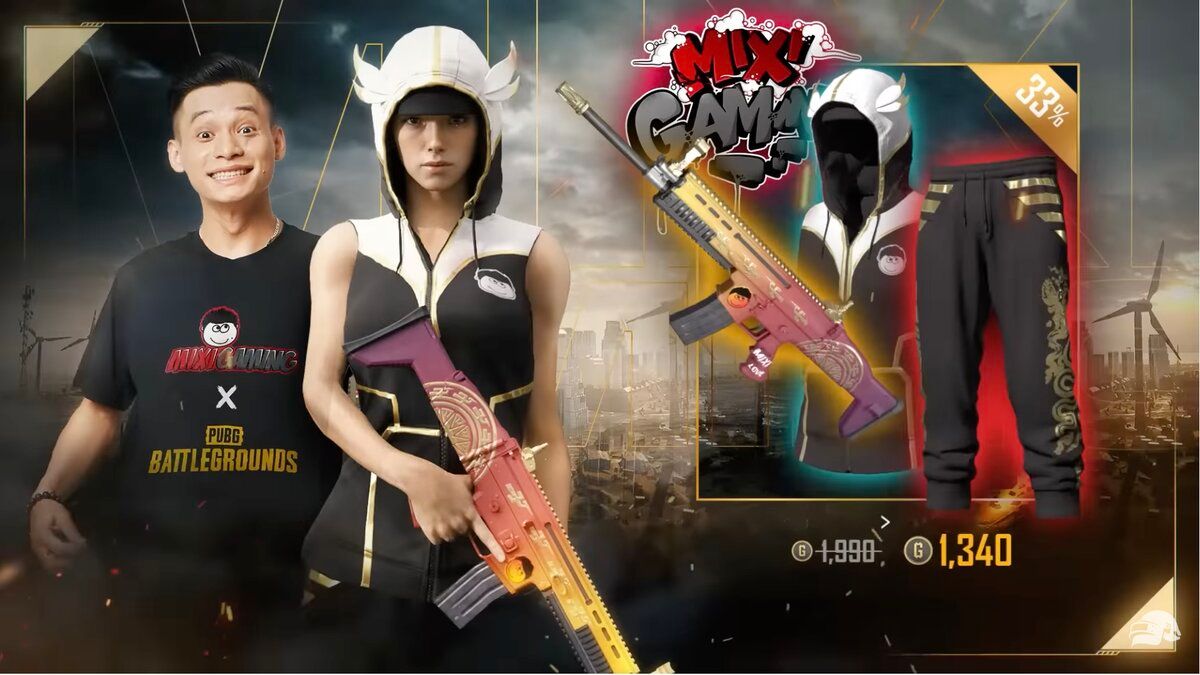 PUBG Battlegrounds cho ra mắt skin MixiGaming