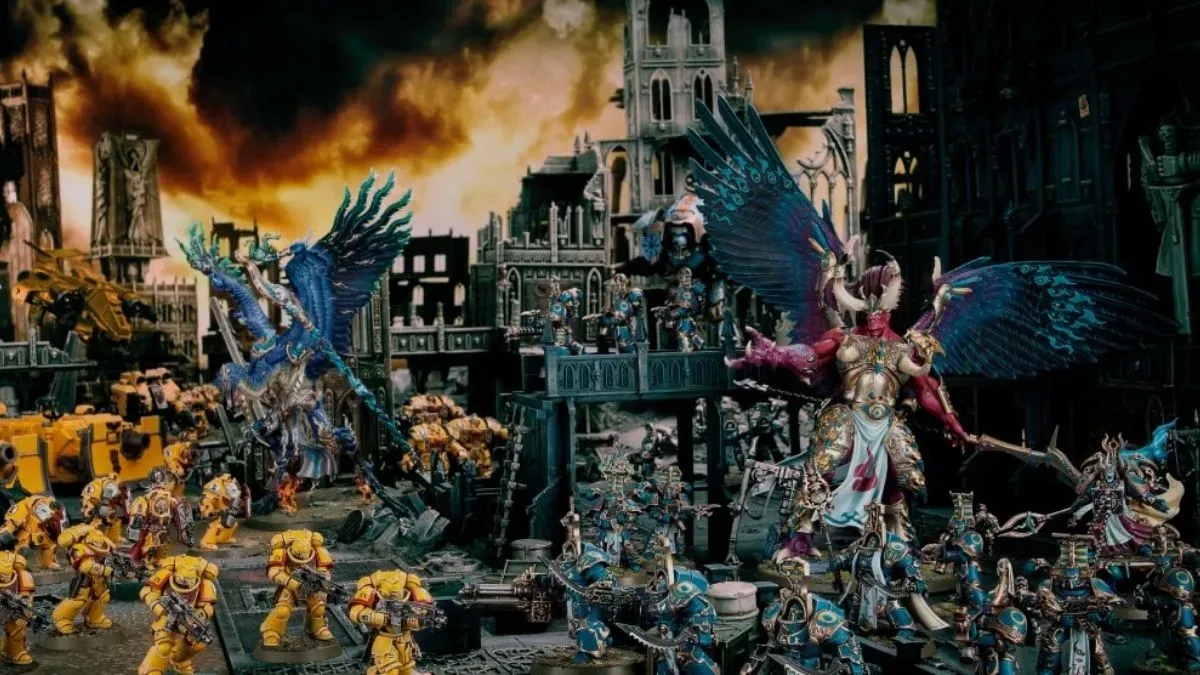 Warhammer figurines in Games Workshop website.