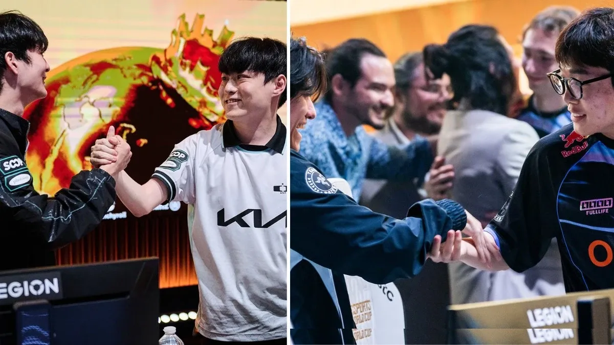 DPlus KIA and Karmine Corp celebrate their wins at EWC 2026