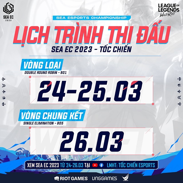 Công bố thông tin giải đấu SEA Esports Championship 2023 bộ môn LMHT: Tốc Chiến