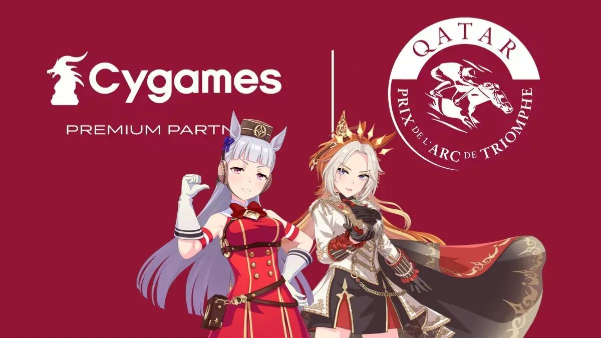 Images of Umamusume characters Gold Ship and Orfevre.