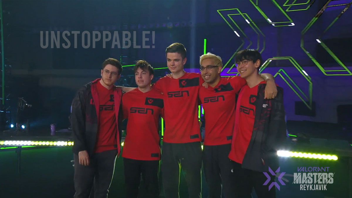 Sentinels posing after moving to grand finals