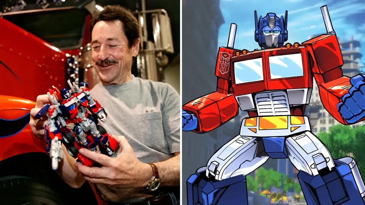 Peter Cullen and Optimus Prime in Transformers Devastation.