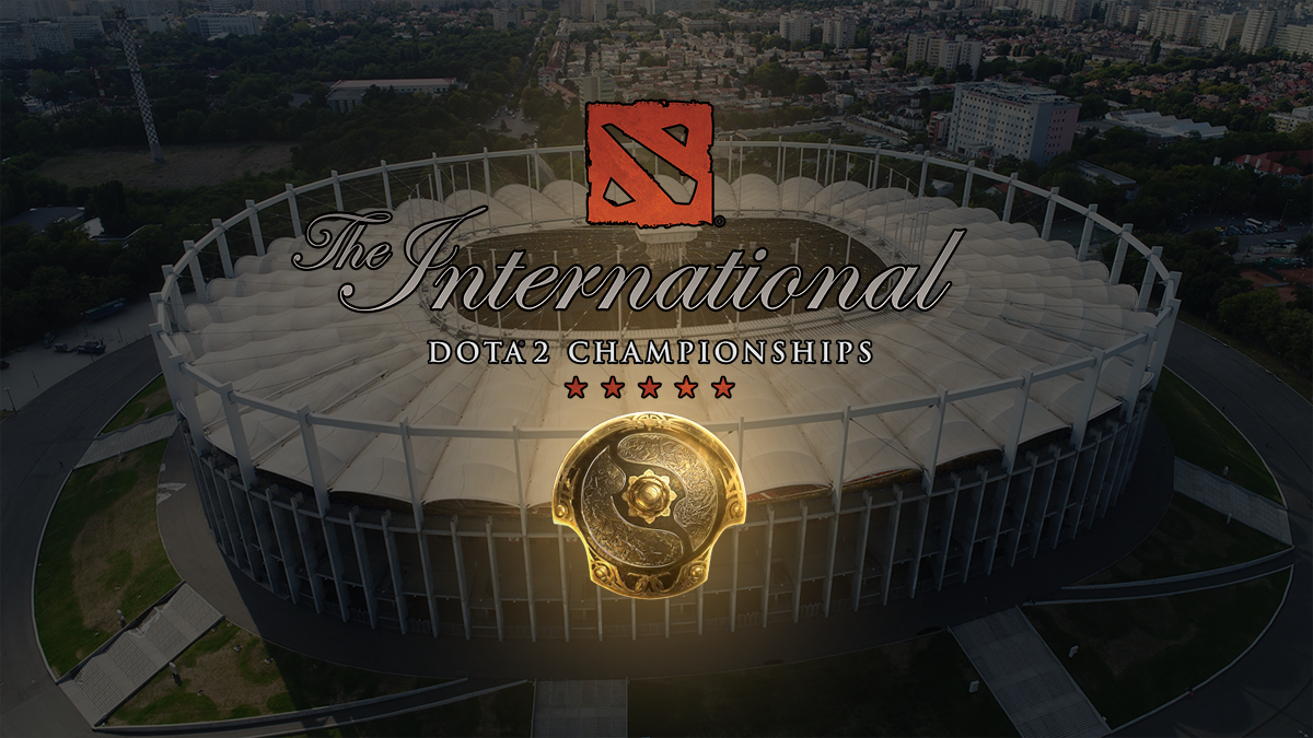 National Arena from Bucharest, Romania with The International logo 