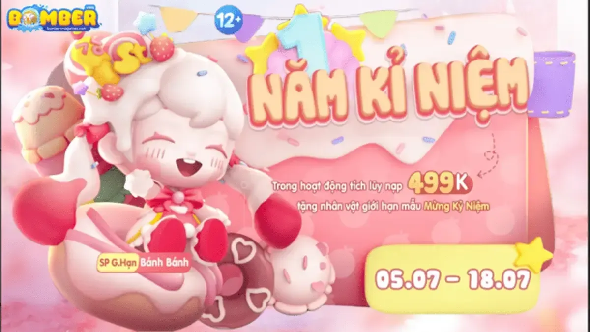 Bomber VNG mừng sinh nhật 1 tuổi hoành tráng, điểm lại hành trình bùng nổ cùng game thủ Việt