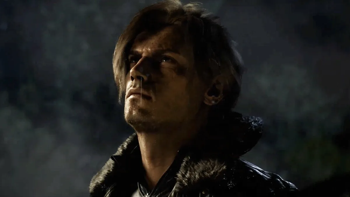A screenshot from Resident Evil Requiem's fourth trailer showing Leon Kennedy.