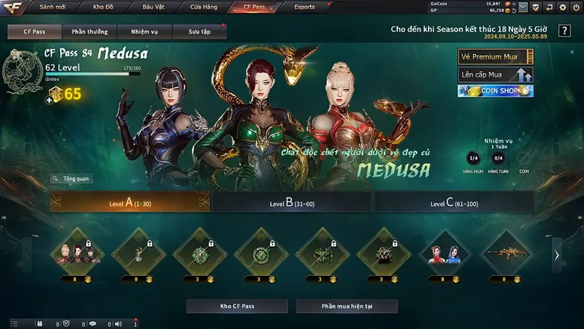 Đột Kích giới thiệu hoạt động CF Pass mùa 4: Lời Nguyền Medusa đầy hấp dẫn