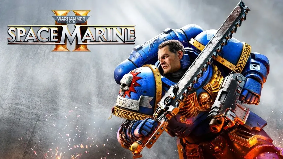 Warhammer 40,000 Space Marine 2 poster.
