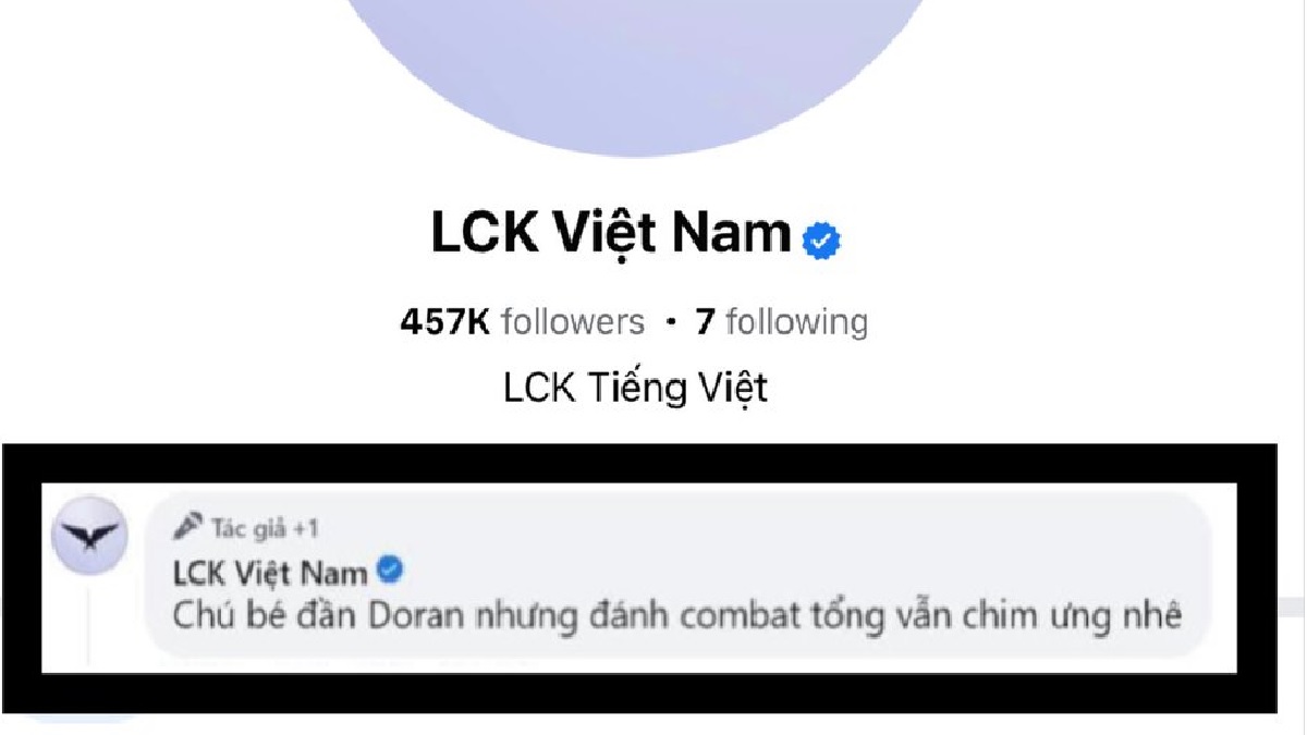 Fanpage LCK Tiếng Việt bị fan quốc tế chỉ trích khi "thiếu tôn trọng" Gen.G Doran