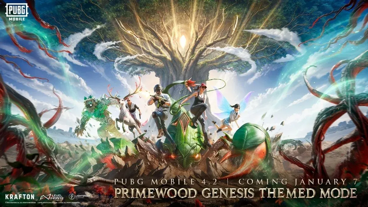 PUBG Mobile 4.2 Primewood Genesis poster.