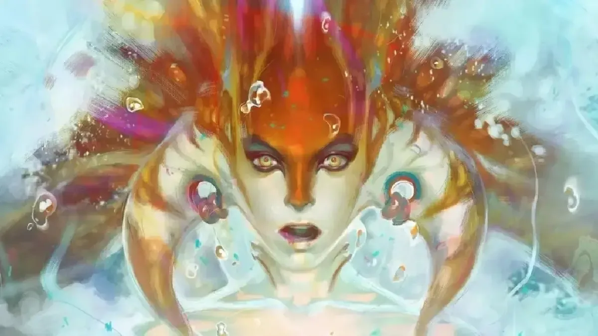 Một hình ảnh của vị tướng Naga Siren trong trò chơi Dota 2.