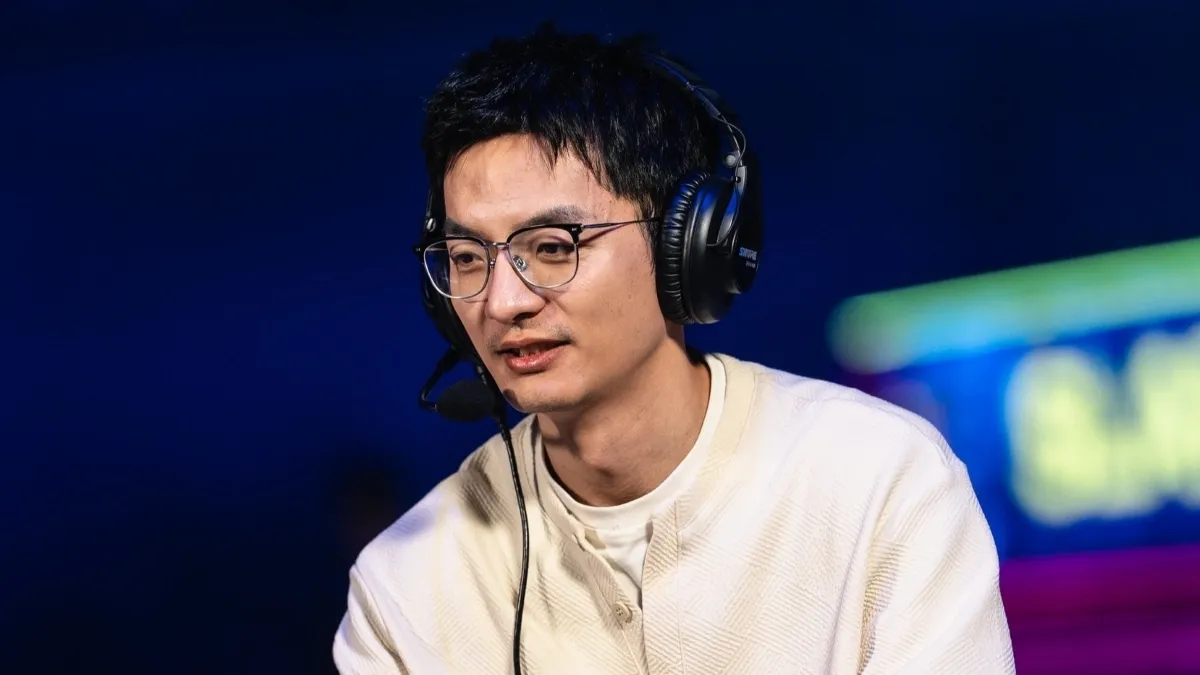 An image of LaNm working as a caster in BLAST Slam V.