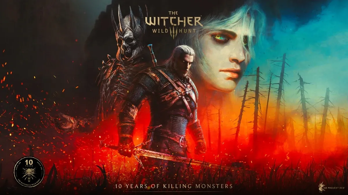 The WItcher III: Wildhunt 10 year anniversary key visual