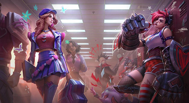 LMHT: Riot Games mắt loạt trang phục chủ đề Valentine cho Caitlyn, Vi và Amumu