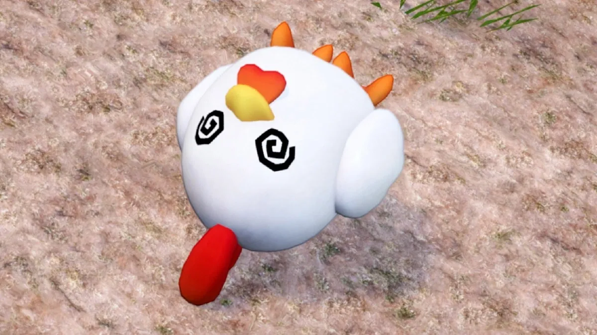 A dead or dazed Chikipi in Palworld