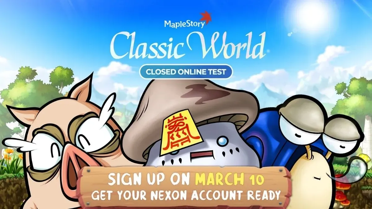 MapleStory Classic World Closed Online Test artwork.